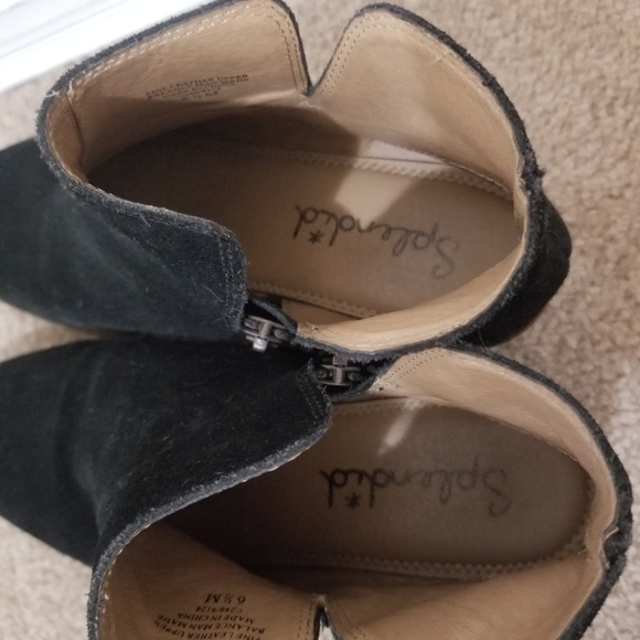 Splendid Hamptyn Black Suede Ankle Boots - Picture 6 of 9